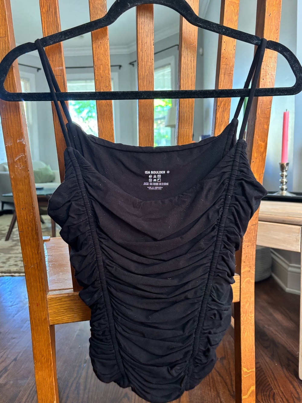 Isa Boulder Sculpture Draped Jersey Camisole